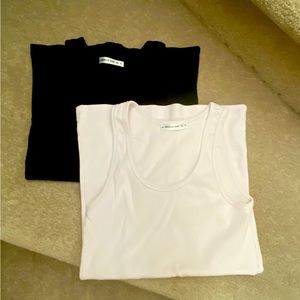 American giant women’s tank tops XS black, pale lilac BNWOT - 2 pieces